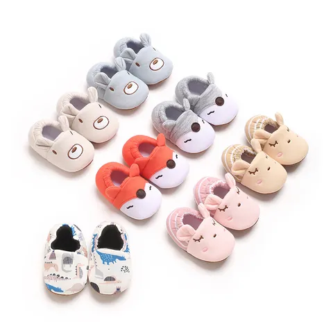 Scarpine Primi Passi Neonato Suola Morbida Tessuto di Cotone Cartone Animato Animali Dinosauro Antiscivolo Traspirante Sneakers Casual