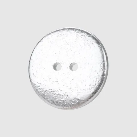 High-end Gehamerde Metalen Textuur Hars Knopen Rond Tweegaats Zilver Decoratieve Knopen Voor Jas Pak Kleding Accessoire
