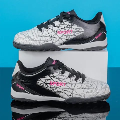 Professional Kids Soccer Shoes For Boys Durable Turf Cleats Youth Training Football Sneakers Synthetic Leather Sport Shoes