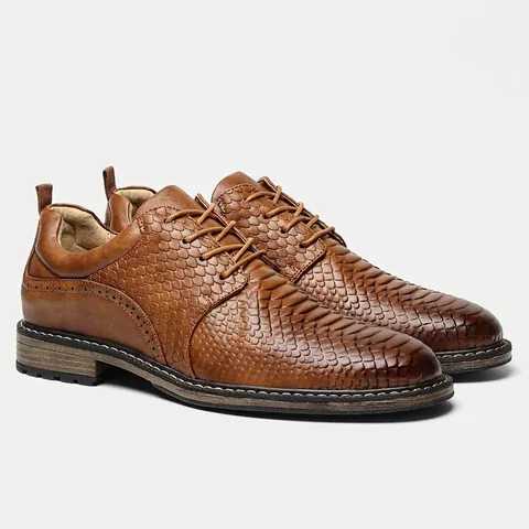 Scarpe Brogue Business da Uomo in Pelle Sintetica Vintage Formali Stringate Oxford Derby per Ufficio Festa Uso Quotidiano