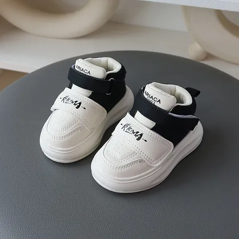 Kids Toddler Sneakers Boys Girls Casual Sports Shoes Soft Sole Anti-Slip Hook and Loop Running Shoes Baby White Sneakers