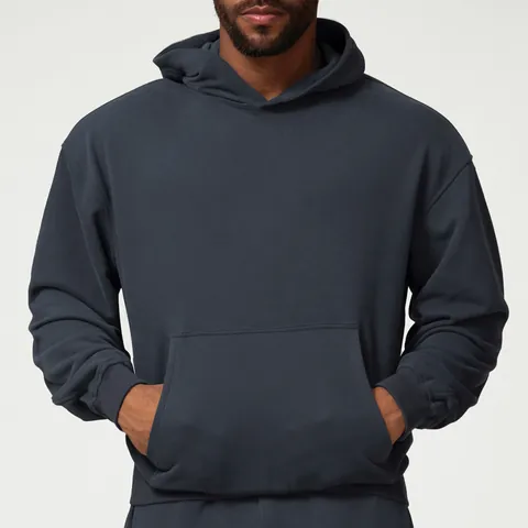 Unisex Oversized Hoodie Sweatshirt Set Katoenmix Verlaagde Schouder Kangoeroezak Sportief Casual Trainingspak Voor Dagelijkse Sportschool