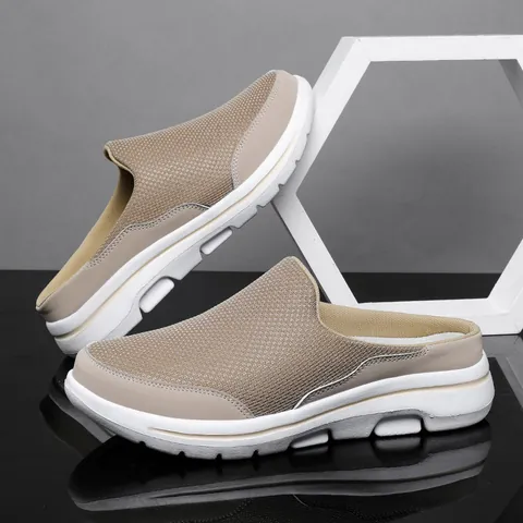 Breathable Mesh Mule Sneakers For Women Men Lightweight Backless Slip On Outdoor Travel Walking Shoes Casual Large Size