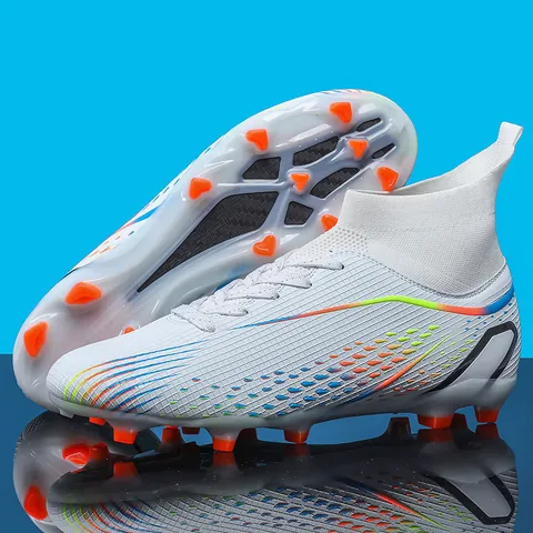 Professionelle High-Top Fußballschuhe Für Herren Damen Unisex Rutschfeste Stollen Nocken Training Fußballschuhe Synthetik-PU Gummisohle Sportschuhe
