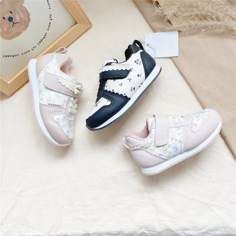 Mädchen Turnschuhe Mit Blumenmuster Leichtgewichtige Atmungsaktive Kleinkind Laufschuhe Mit Klettverschluss Japanischer Stil Kinder Freizeitschuhe