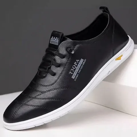 Men's Casual Loafers Microfiber Leather Slip On Shoes Lightweight Breathable Soft Sole Business Flat Dress Shoes Comfortable Walking Shoes