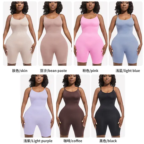 Women Seamless Shapewear Bodysuit Firm Tummy Control Butt Lifter Body Shaper Plus Size Adjustable Straps Underwear
