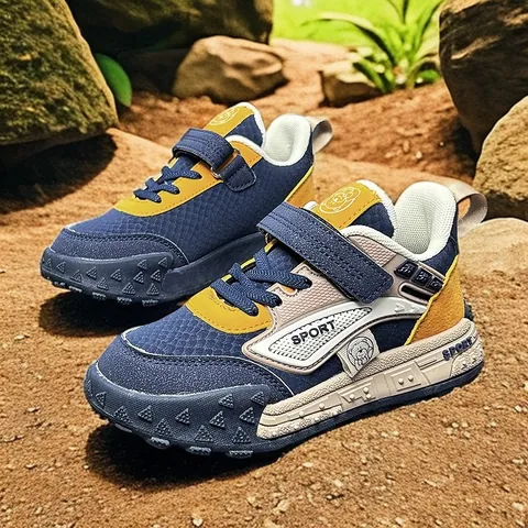 Kids Fashion Sneakers Color Block Breathable Lightweight Athletic Running Shoes For Boys And Girls Casual Walking Shoes