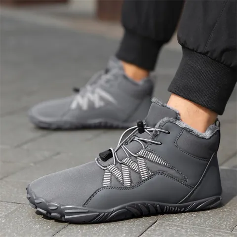 Men's Winter Snow Boots High Top Warm Plush Lined Non-Slip Work Boots Outdoor Hiking Shoes For Women Men Waterproof Fashion