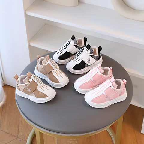 Children Fashion Board Shoes Casual Breathable Soft Sole Sneakers Unisex Kids Lightweight Stars Pattern Hook And Loop Sports Shoes