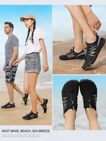 Chaussures d'Eau Pieds Nus Unisexe Cinq Doigts Séchage Rapide Chaussettes Aqua Pour Natation Randonnée Plage Gym Lycra