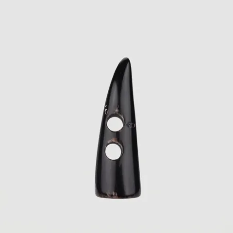 Natürlicher Schwarzer Wasserbüffelhorn Knebelknopf Für Kaschmir Wollmantel High-End Bekleidung DIY Nähzubehör Hornform Knöpfe