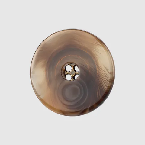 Retro Round Resin Buttons With Metal Inlay Four Hole Marble Pattern Sewing Buttons For Suit Coat Jacket Apparel Accessories