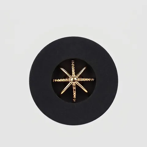 Round ABS Nylon Sewing Buttons With Gold Star Center Decor For Suits Coats Jackets Fashion Apparel Sewing Craft Accessories