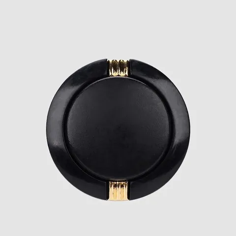 High-End Japanese Style Plant Fiber Nylon Buttons Round Shank Button With Gold Metal Striped Decor For Coats Suits