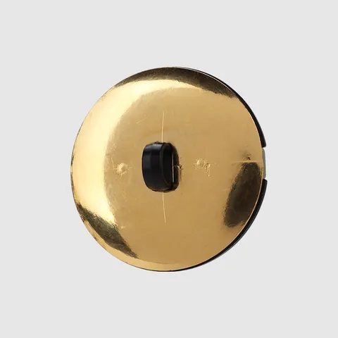 High-End Japanese Style Plant Fiber Nylon Buttons Round Shank Button With Gold Metal Striped Decor For Coats Suits