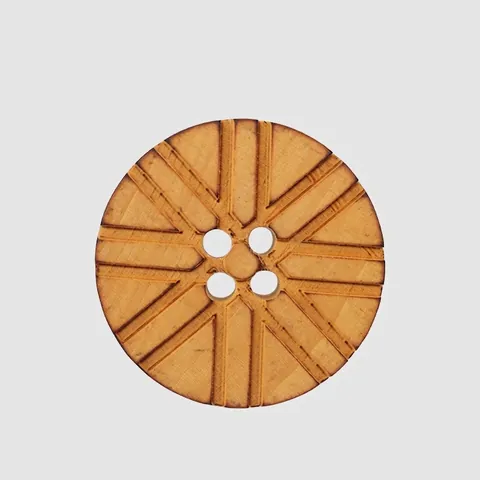 Natural Aspen Wood Buttons Round Radial Pattern Vintage Wooden Buttons For Coats Sweaters Shirts DIY Sewing Craft Accessories