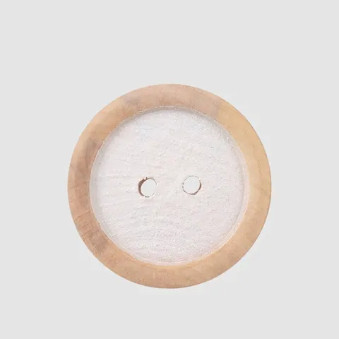 Natural Aspen Wood Buttons Round Two-Hole White Wood Grain Decorative Sewing Buttons For Clothing DIY Crafts