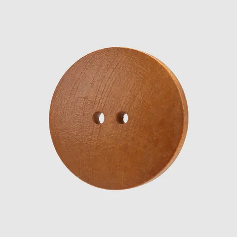 Botones Redondos de Madera de Álamo Natural de Dos Agujeros para Abrigo Camisa Suéter Accesorios de Costura Botones Decorativos Estilo Chino