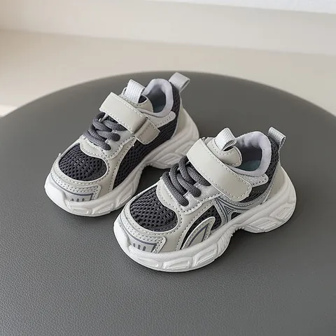 Toddler Boys Girls Chunky Sneakers Breathable Mesh Soft Sole Kids Running Shoes Non Slip Spring Autumn Hook And Loop Casual Sport Shoes