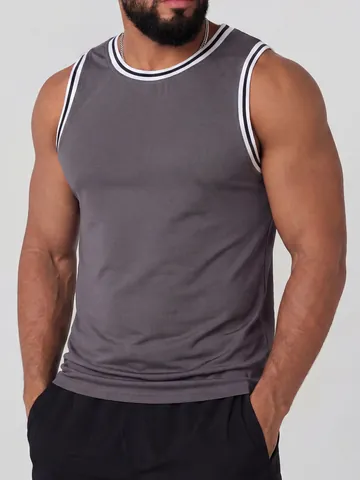 Men Gym Tank Top Muscle Fit Quick Dry Sleeveless Shirt Freedom Letter Printed Sport Vest Bodybuilding Tank For Men