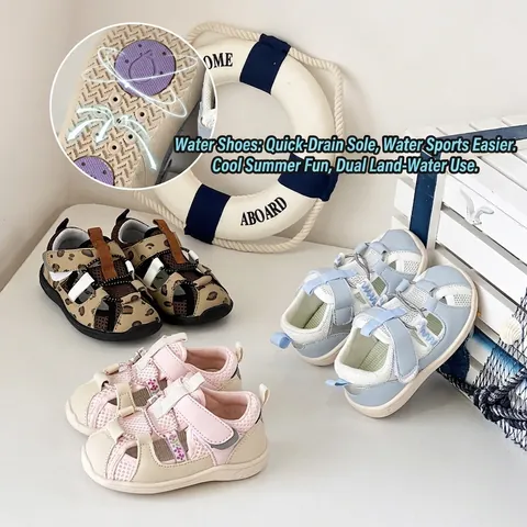 Kleinkinder Kinder Atmungsaktive Mesh Sandalen Mikrofaser Leder Weiche Sohle Klettverschluss Sommer Lauflernschuhe Für Jungen Mädchen