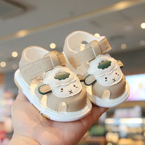 Soft Sole Baby Toddler Sandals Cartoon Lamb Breathable Anti-Slip First Walkers Summer Shoes For Boys Girls 0-2 Years
