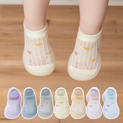 Baby Breathable Mesh Walking Shoes Lightweight Anti-Slip Soft Rubber Sole Sock Sneakers For Infants Toddlers 0-3 Years Old Summer