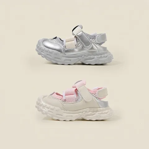 Sandales d'Été en Filet Respirant pour Bébés Garçons et Filles avec Protection des Orteils Fonctionnelle Chaussures de Marche Antidérapantes Légères Plein Air