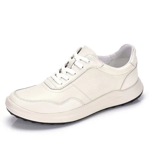 Men First Layer Cowhide Casual Shoes Summer Breathable Soft Sole White Sneakers Fashion Low Top Board Shoes For Men Gift