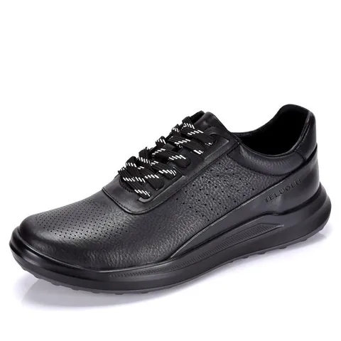 Men's Genuine Cow Leather Casual Shoes Breathable Outdoor Running Sneakers Lightweight Soft Sole Walking Shoes For Men