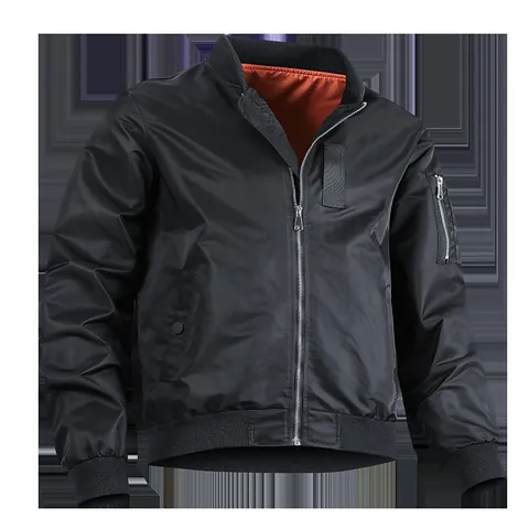 Men's Bomber Jacket Pilot Flight Style Stand Collar Polyester Casual Workwear Coat Windproof Outerwear For Men