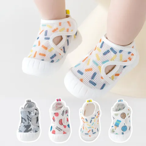 Toddler Baby Walking Shoes Mesh Breathable Soft Sole Non-Slip Summer Sandals Boys Girls Infantile First Walkers Cartoon Shoes