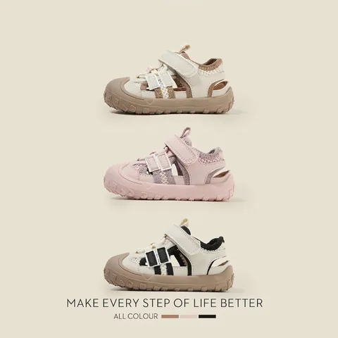 Baby Toddler First Walking Shoes Anti-Collision Summer Sandals For Boys Girls 1-3 Years Old Soft Sole Mesh Breathable Casual Shoes