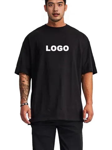 Heavyweight Cotton T-Shirt Drop Shoulder Oversized Short Sleeve Crew Neck Casual Basic Top For Men Women