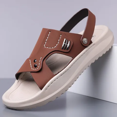 Heren Dual-use Strandsandalen Microvezelleer Zachte Zool Antislip Zomer Casual Outdoor Grote Maat Strandschoenen Sandalen
