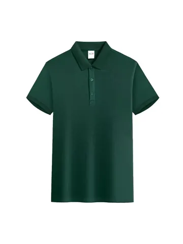 Polo da Uomo Casual in Cotone Piquet Manica Corta Colletto Rovesciato Tinta Unita Traspirante Ricamata Top per Uso Quotidiano Urbano