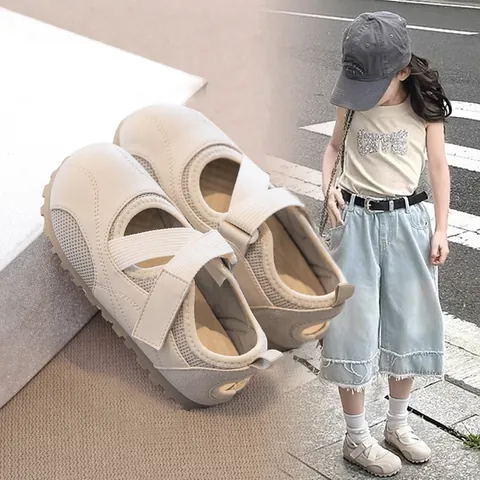 Mädchen Ballett-Stil Deutsche Trainer Schuhe 2025 Sommer Atmungsaktive Mesh-Sneaker Für Kinder Lässige Leichte Rutschfeste Schuhe