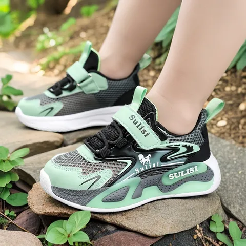 Zapatos Deportivos de Malla para Niños Sulisi 2025 Nuevos Transpirables Resistentes al Desgaste Antideslizantes Suela Blanda