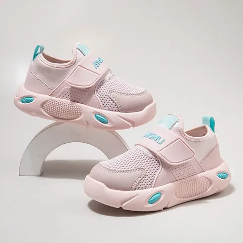 Kids Breathable Mesh Sneakers 2025 Autumn New Boys Girls Lightweight Running Shoes Casual Slip-on Hook And Loop Sport Shoes