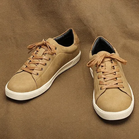 Scarpe da Uomo Casual in Pelle PU Traspirante Leggere Sneaker Low-top per Uso Quotidiano Scarpe Basse alla Moda