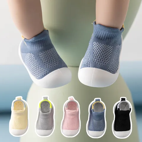 Infant Toddler Breathable Mesh Sock Shoes Non-Slip Soft Sole First Walkers For Baby Boys Girls Casual Summer Walking Shoes