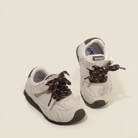 Scarpe Primi Passi in Microfibra Anti-collisione per Bambino e Bambina Suola Morbida Antiscivolo Scarpe Sportive Infanzia Autunno