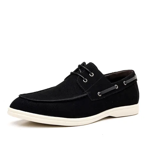 Herren Casual PU Leder Loafer Slipper Europäischer Stil Bootsschuhe Maschinengenäht Verschleißfeste Wanderschuhe Für Alltag Büro
