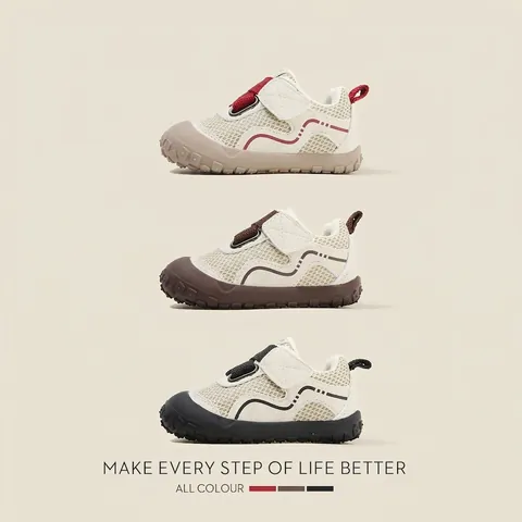 Chaussures de Marche en Maille Respirante pour Tout-Petits Garçons Filles Semelle en Caoutchouc Antidérapante Baskets de Sport