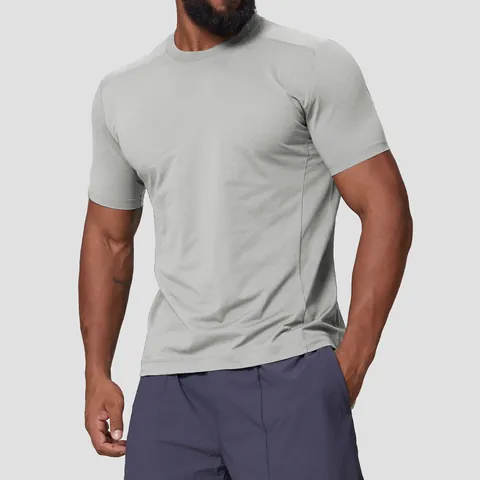 Men's Outdoor Sport T-Shirt Polyester Quick-Dry Cooling Top UPF 50 Plus Sun Protection 7A Antibacterial Casual Hiking Top