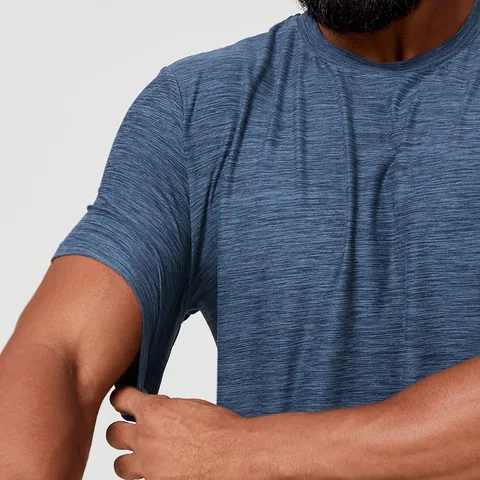 Men's Quick Dry Sports T-Shirt Polyester Spandex Breathable Short Sleeve Round Neck Training Gym Running Fitness Athletic Top
