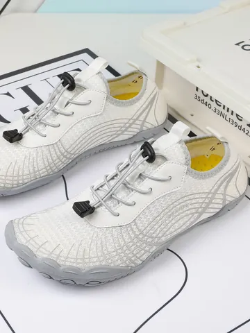 Zapatos de Agua de Cinco Dedos Unisex Antideslizante Secado Rápido Calcetines de Agua para Playa Natación Buceo Surf Zapatillas de Deporte Descalzo Suela de Goma Lycra