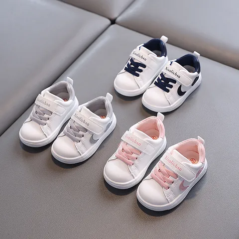 Toddler Baby Walking Shoes Soft Sole Sneakers Non-slip Waterproof PU Leather Shoes For Boys Girls Casual First Walkers