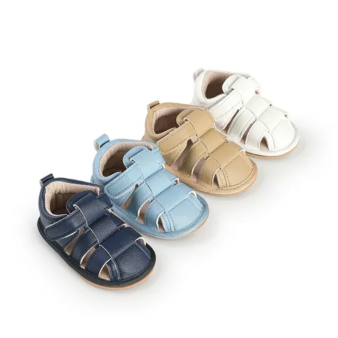 Infant Baby Boys Girls Summer Sandals Hollow Breathable Artificial PU Soft Sole Non-Slip Prewalker Toddler Shoes First Walkers
